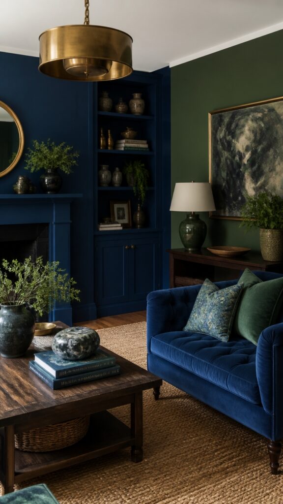 Blue and Green Living Room for Women Who Already Know What They Like