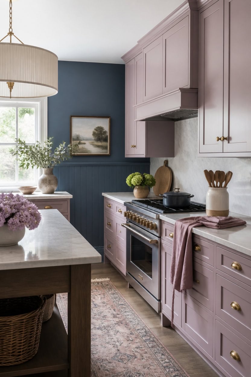 spellbound blue mauve accents