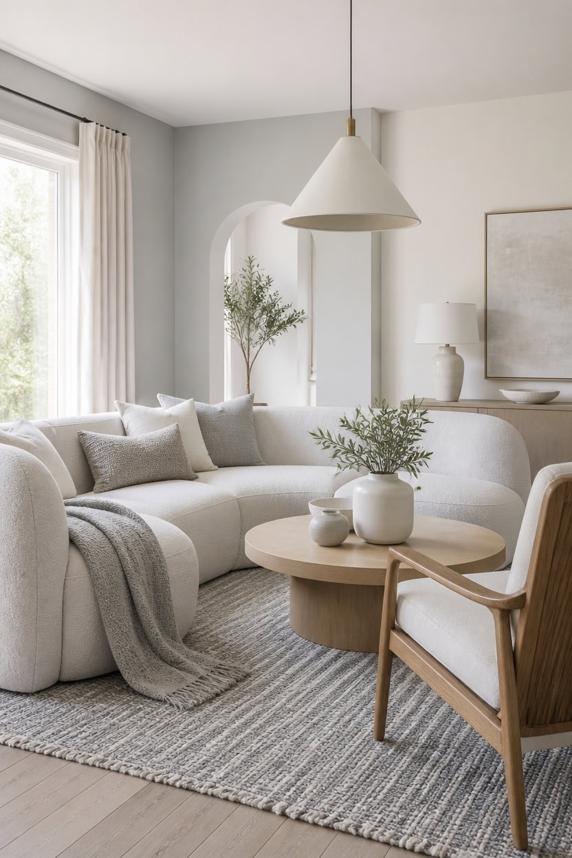 subtle gray and white calm