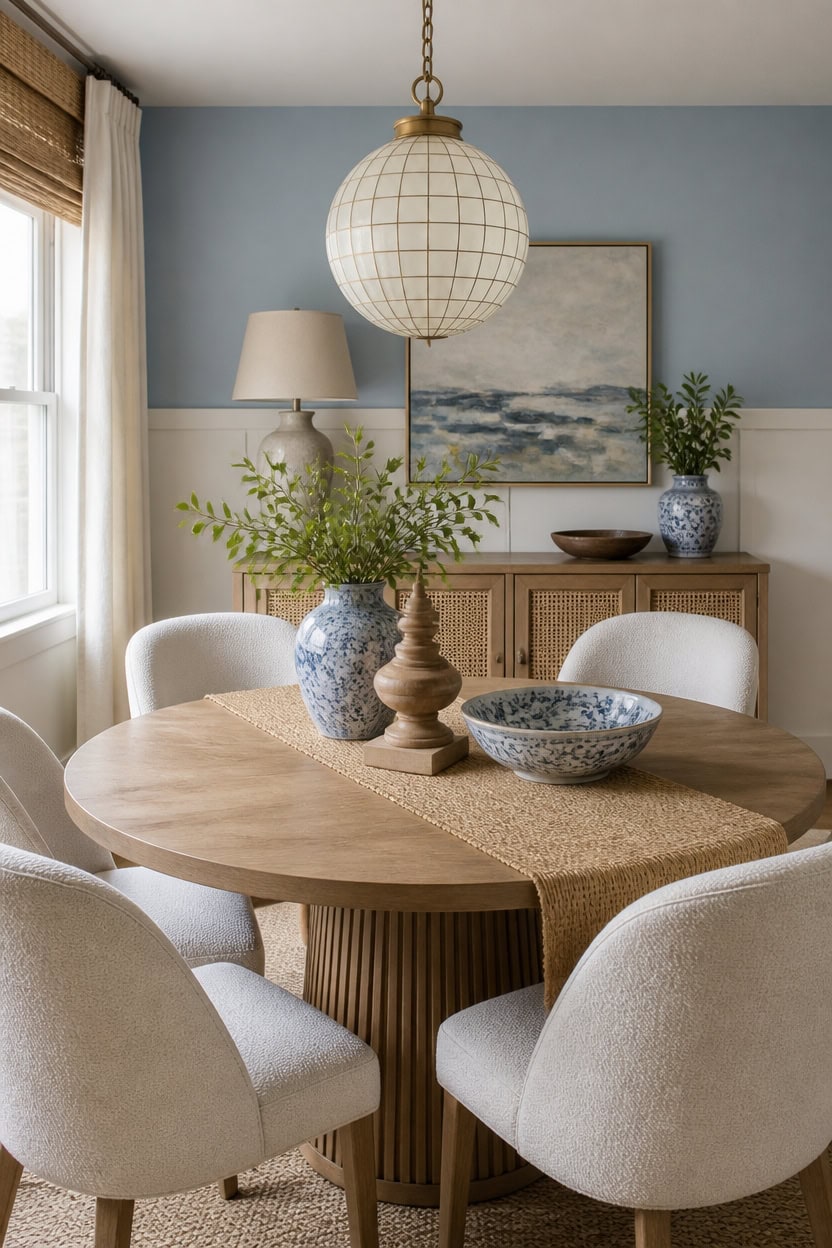textured light blue accent vignette