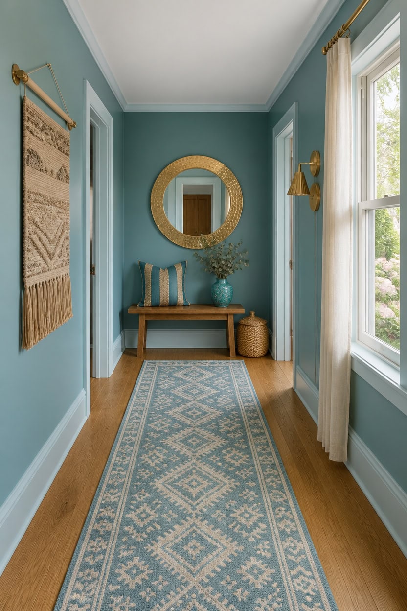 turquoise gold woven textures