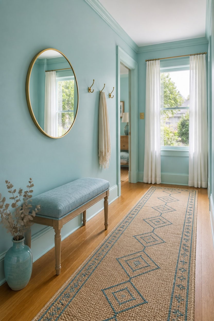 turquoise hallway flow continuity