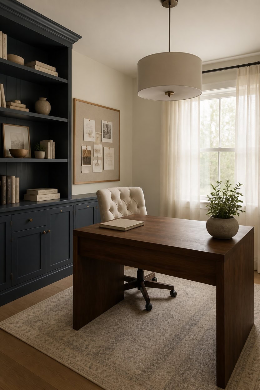 vanilla accented glare free workspace