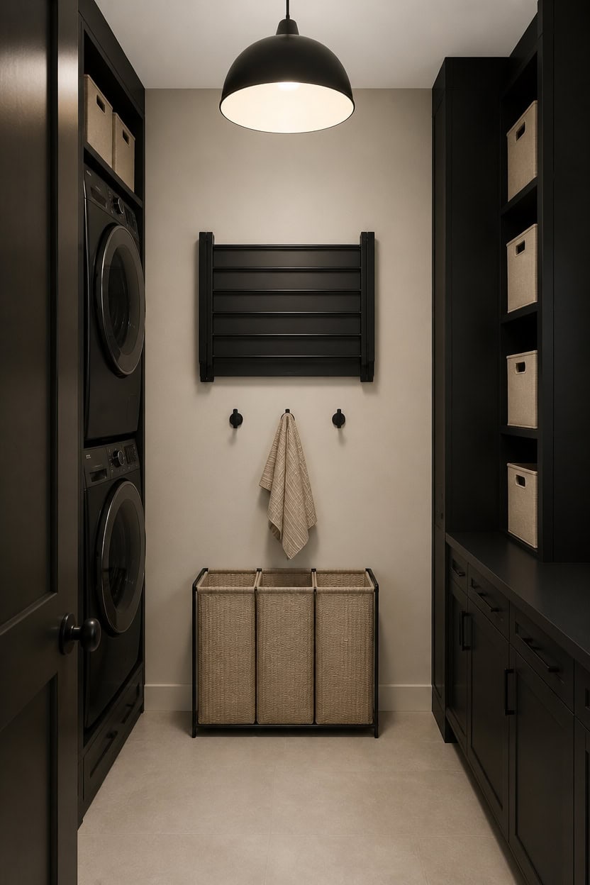 vertical black and beige organization
