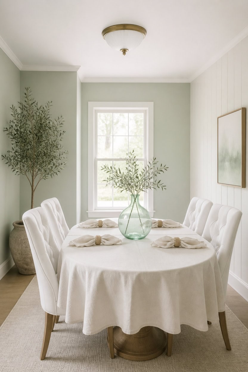very light mint dining