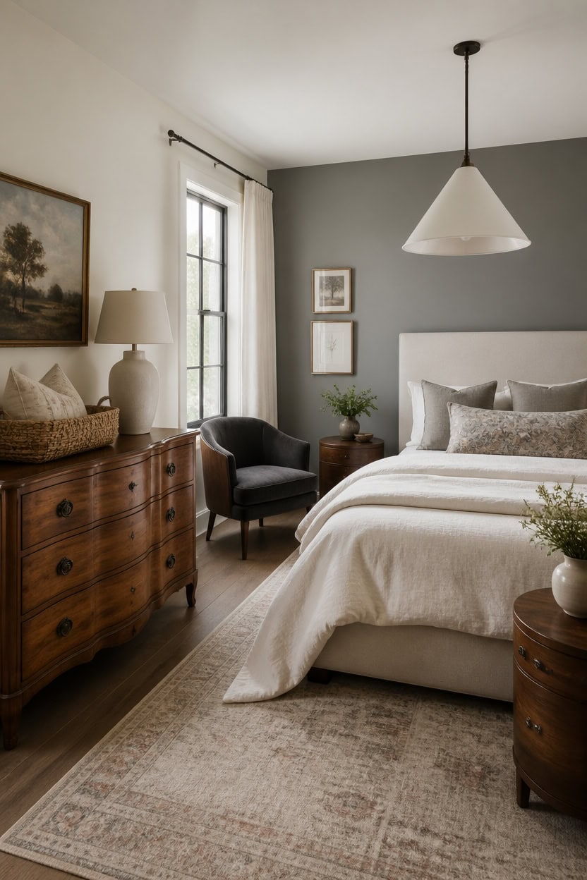 vintage modern gray cream blend
