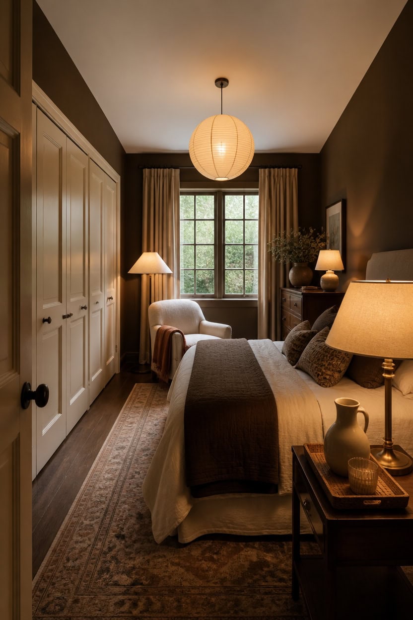 warm bathed tudor brown retreat
