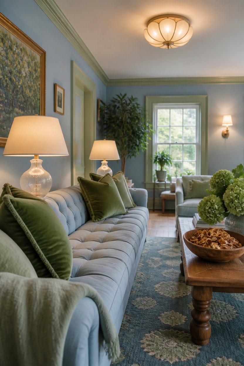 warm blue green glow scheme