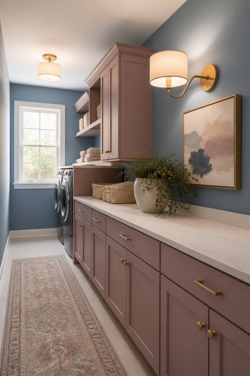 warm blue mauve glow