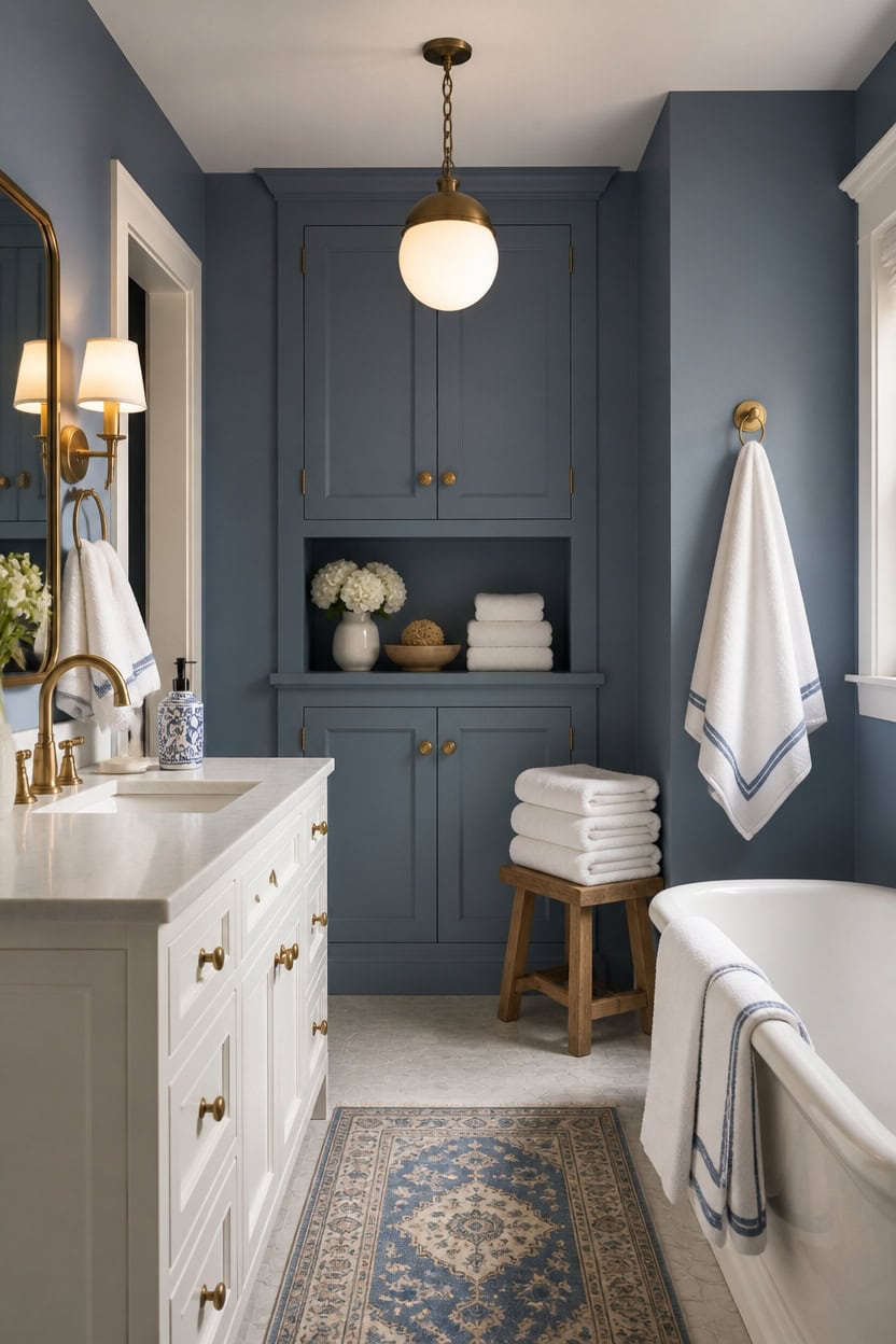 warm brass hamilton blue ambiance