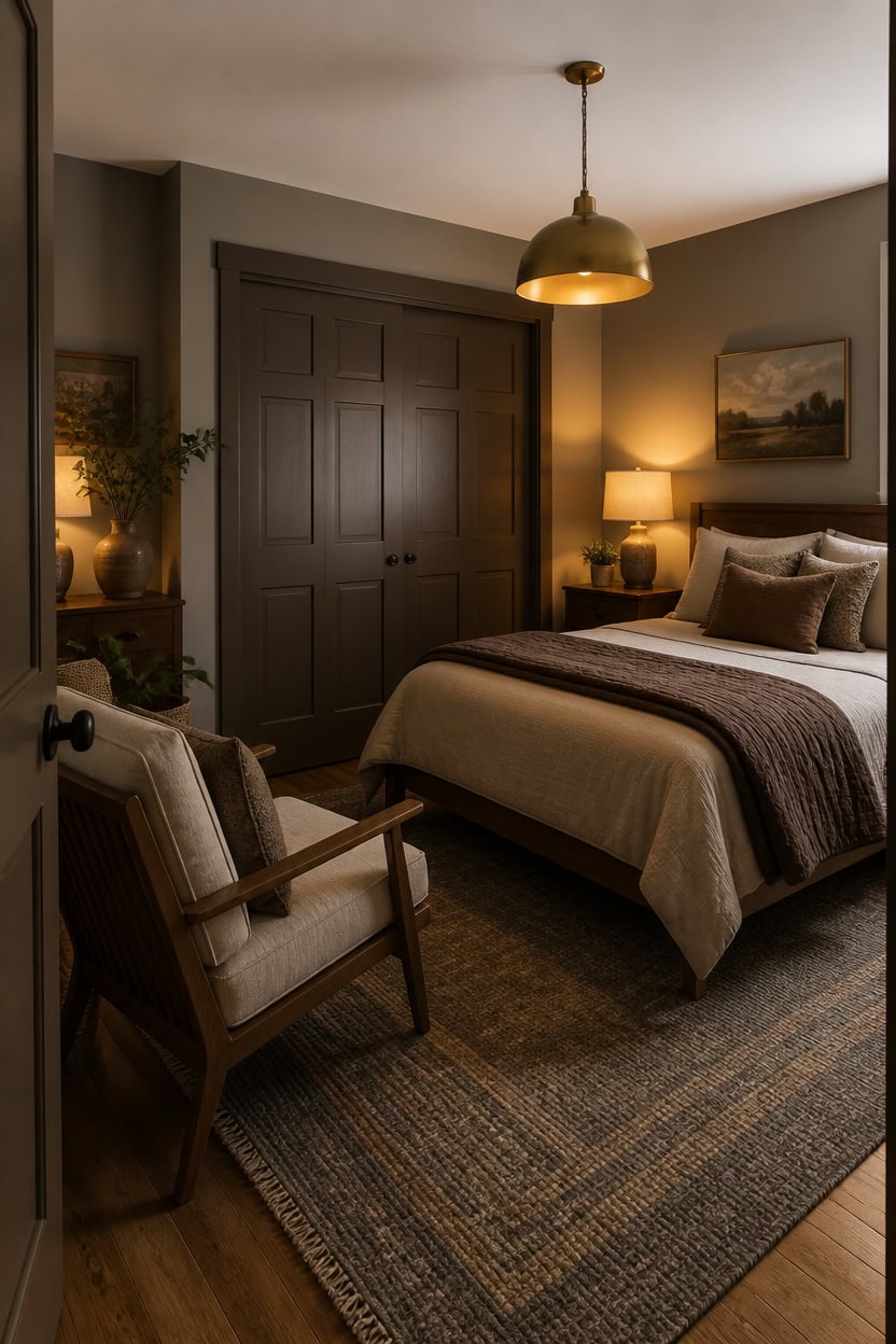 warm gray deep brown coziness