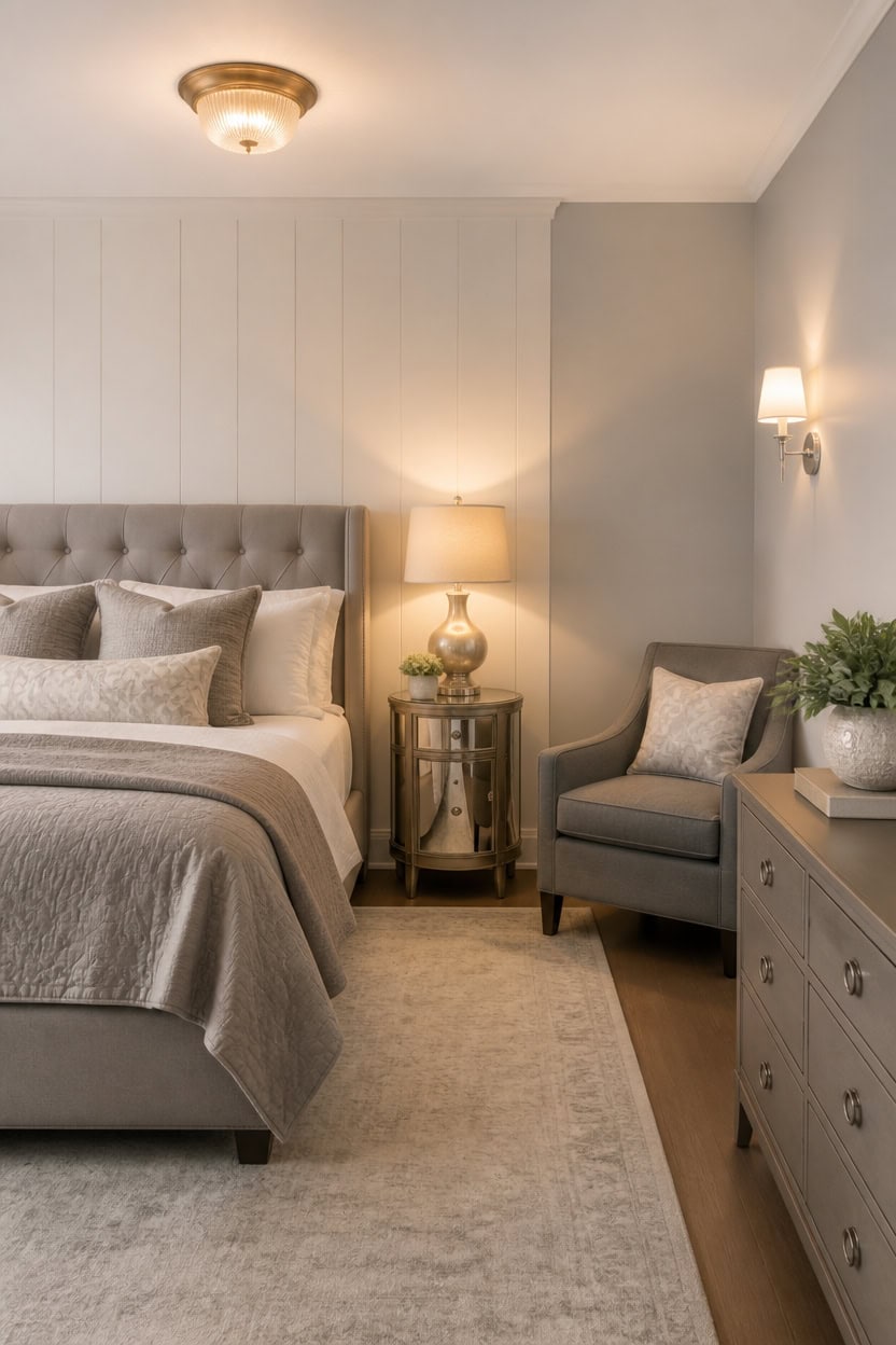 warm gray layered lighting