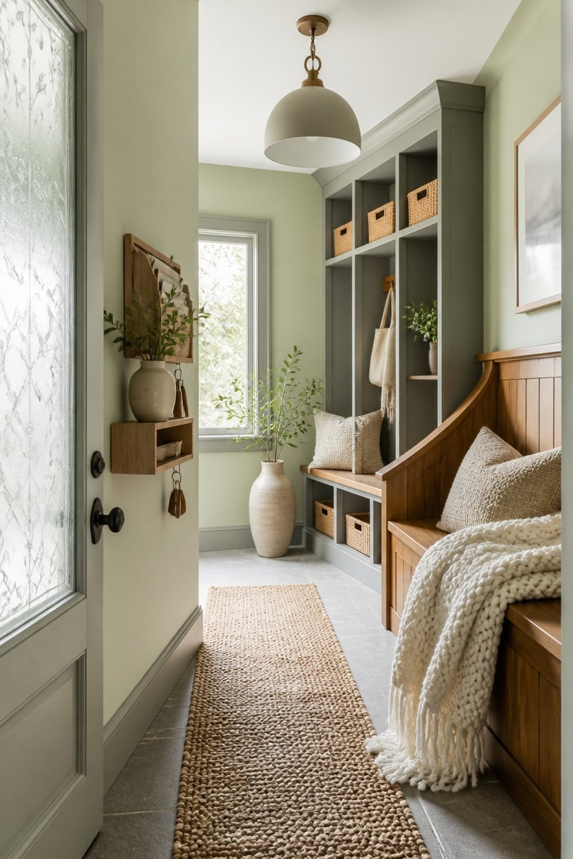 warm wood anchors green gray