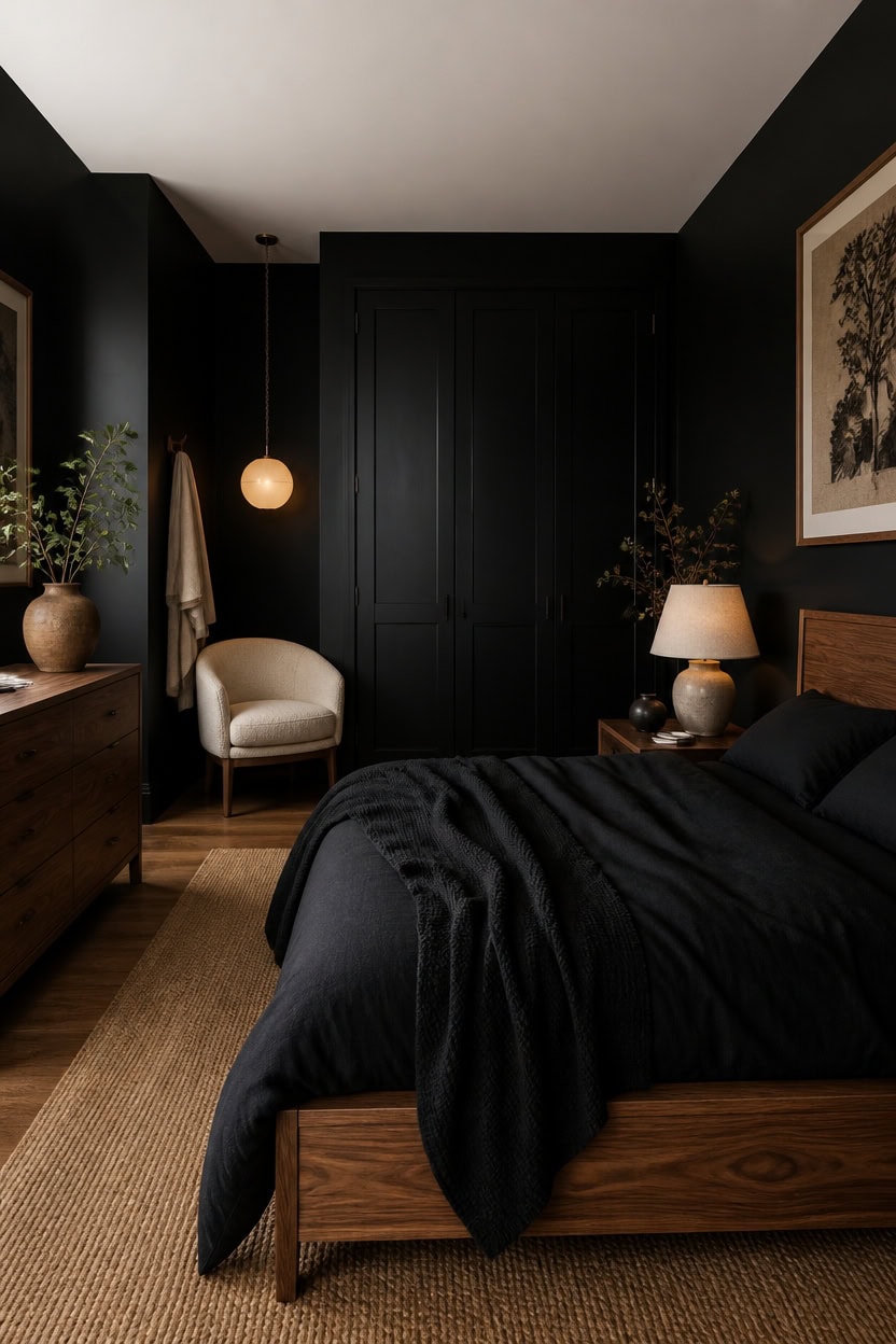 wood grain anchors deep black