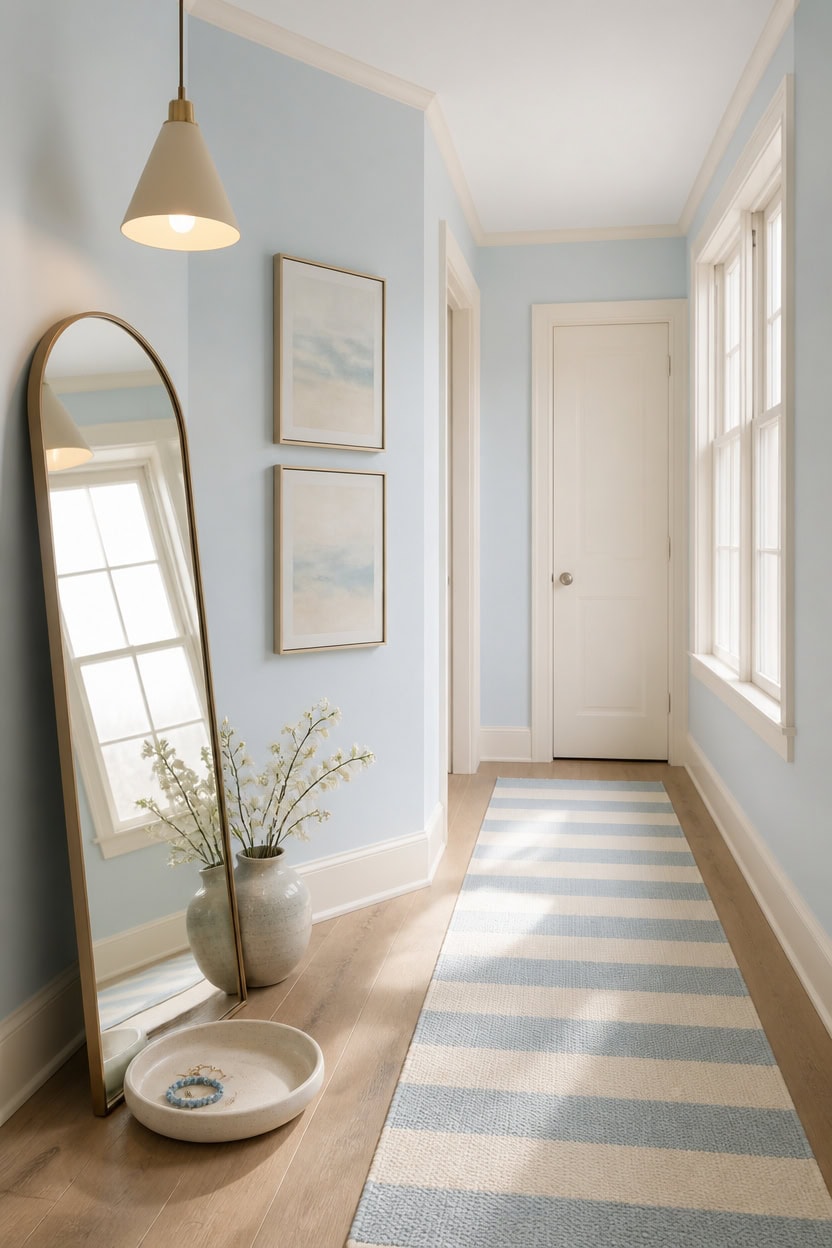bashful blue hallway glow
