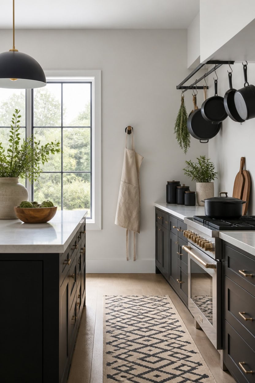 black island airy gray walls