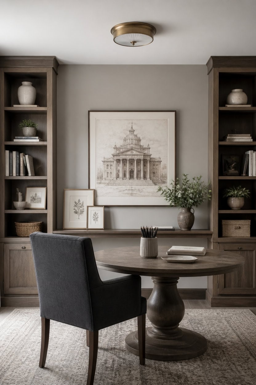 calm neutral architectural art