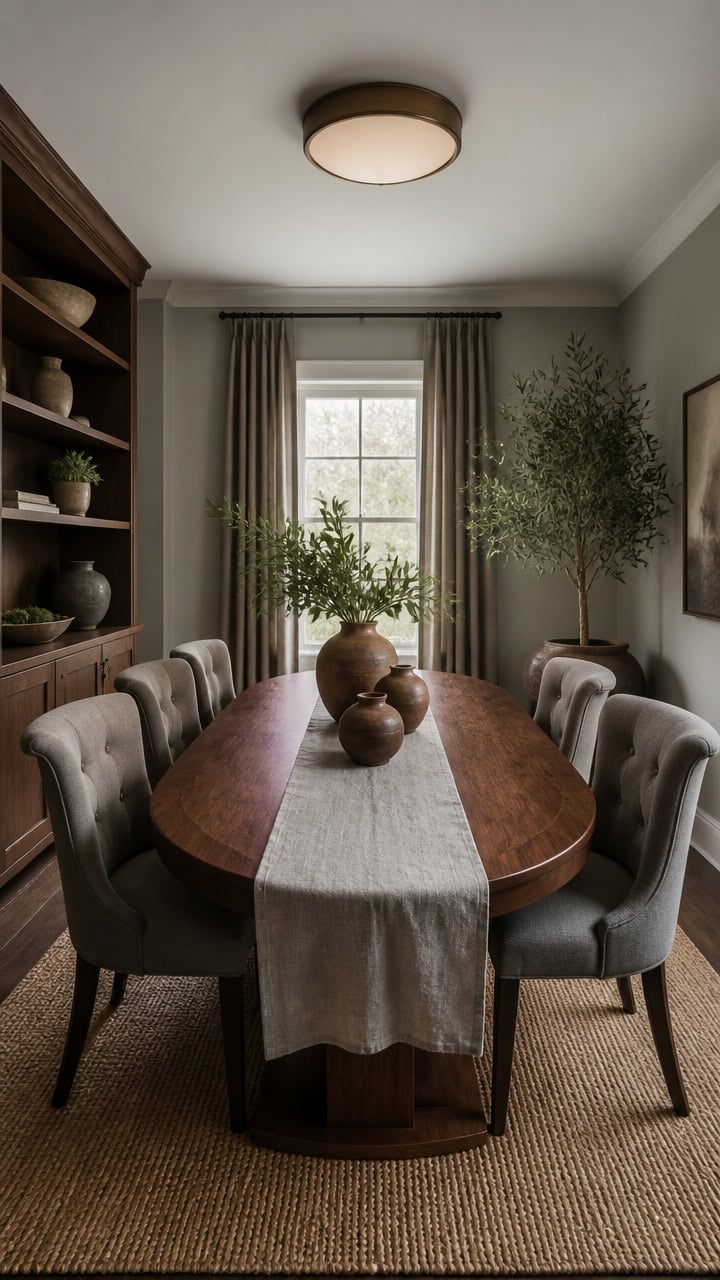 gray and brown woodwork
