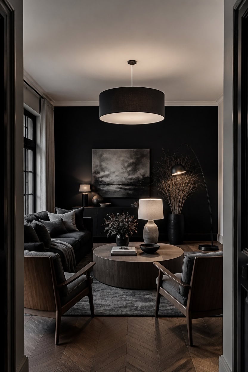 layered lighting black focal