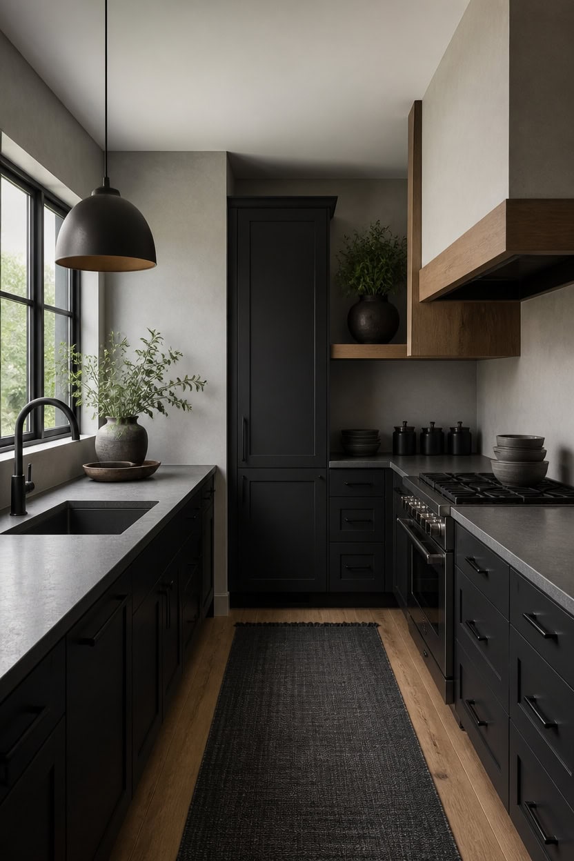 light walls dark anchored accents