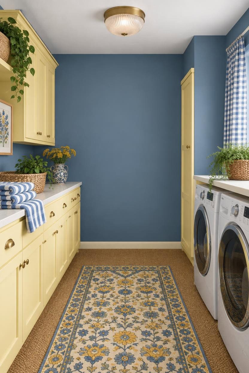 mid tone blue light yellow