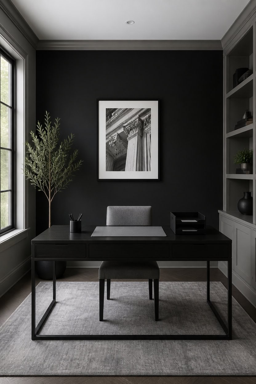 Spacious modern living room with comfortable seating and stylish decor.