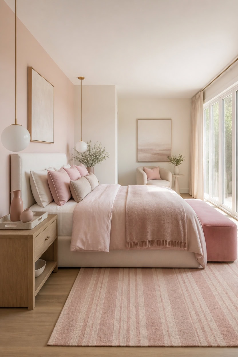 muted coral rock pink retreat