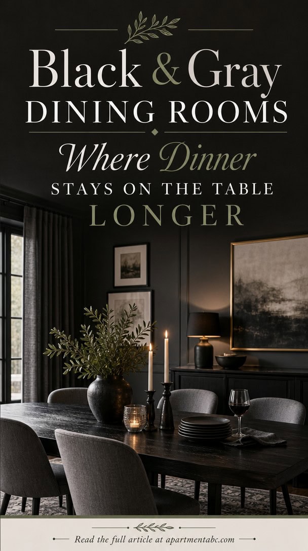 Black and Gray Dining Rooms Where Dinner Stays on the Table Longer