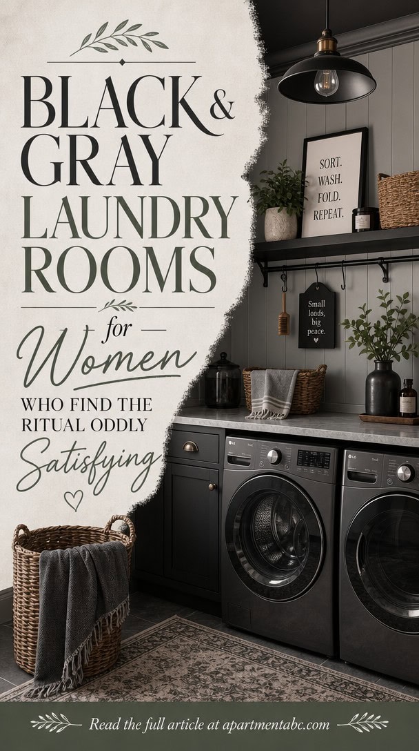 Black and Gray Laundry Rooms for Women Who Find the Ritual Oddly Satisfying