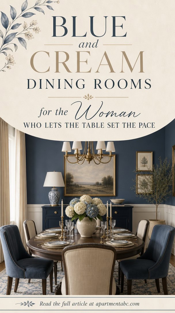 Blue and Cream Dining Rooms for the Woman Who Lets the Table Set the Pace