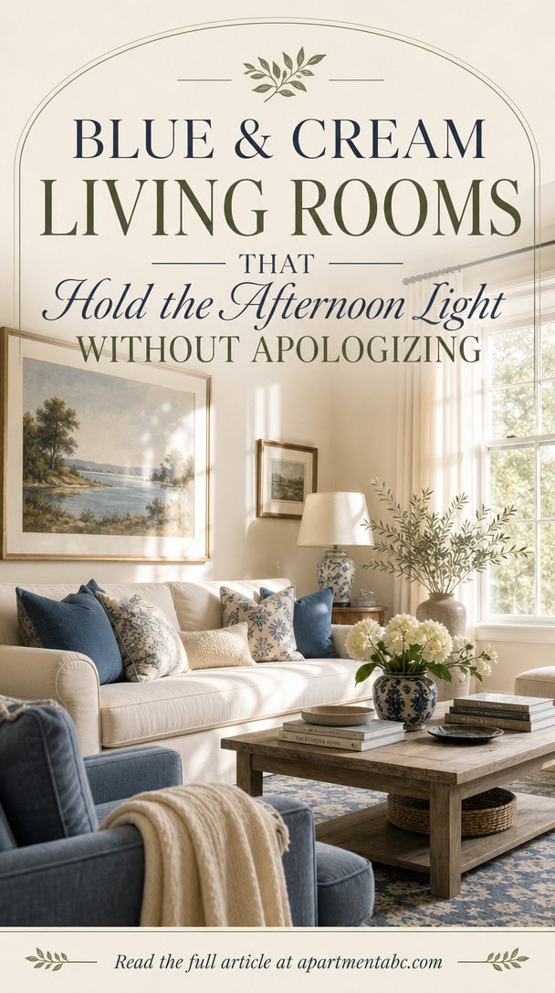 Blue and Cream Living Rooms That Hold the Afternoon Light Without Apologizing