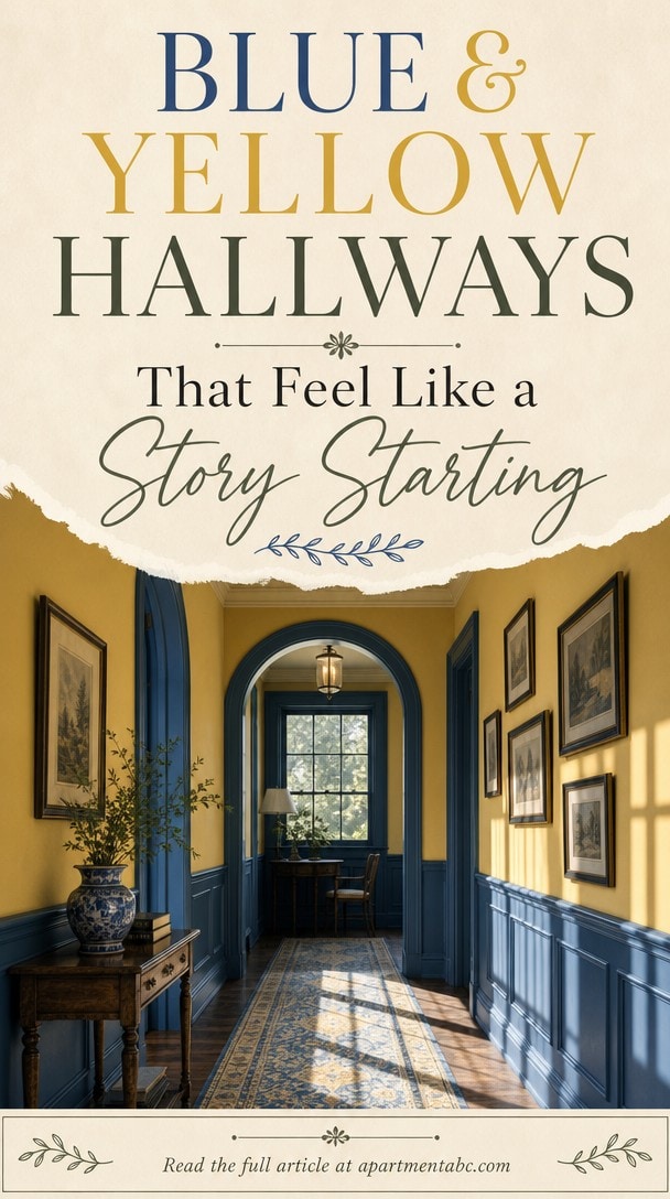 Blue and Yellow Hallways That Feel Like a Story Starting