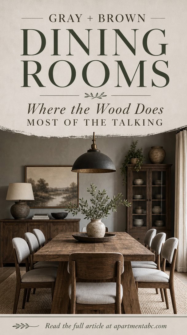 Gray and Brown Dining Rooms Where the Wood Does Most of the Talking