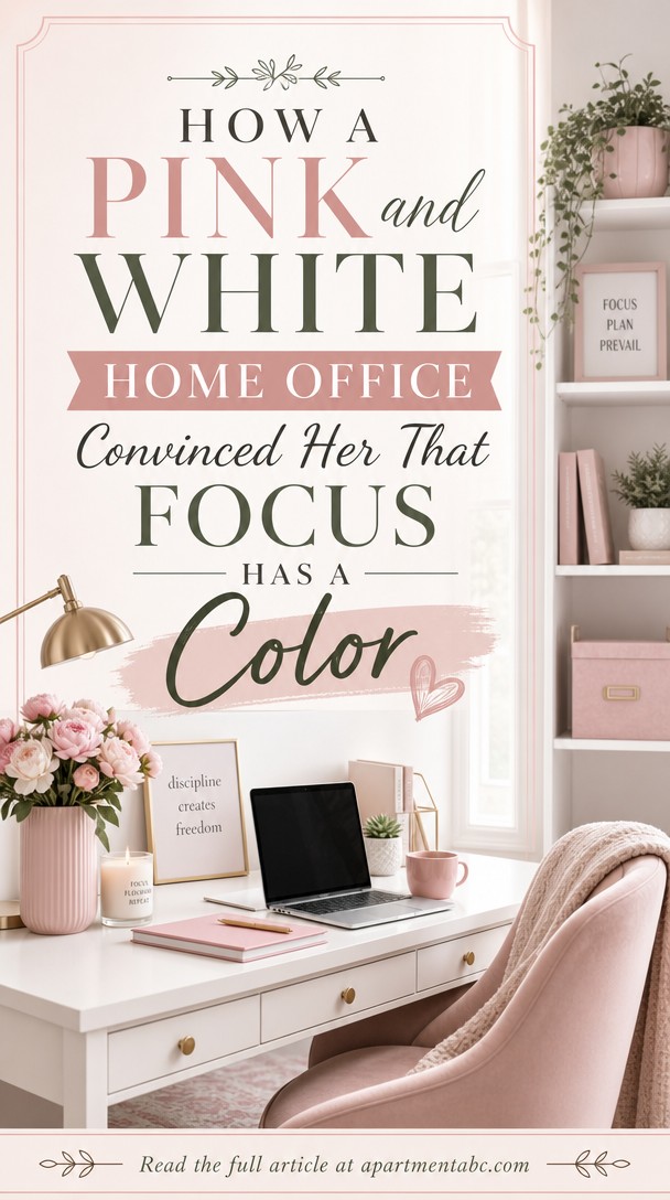 How a Pink and White Home Office Convinced Her That Focus Has a Color