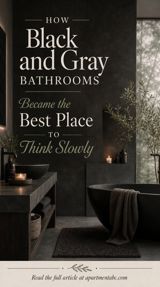 How Black and Gray Bathrooms Became the Best Place to Think Slowly