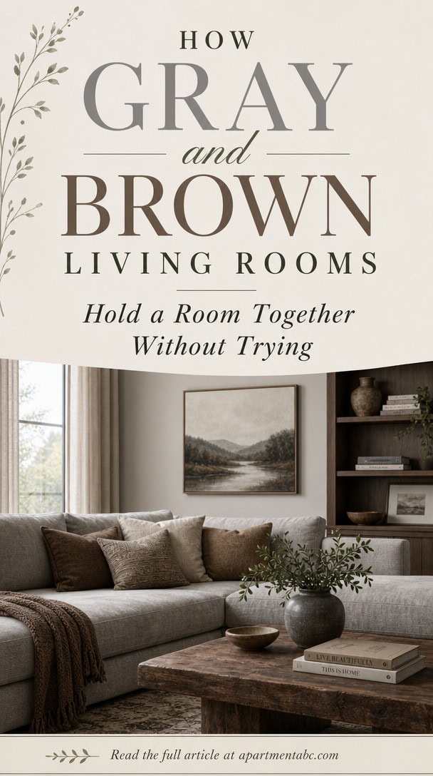 How Gray and Brown Living Rooms Hold a Room Together Without Trying