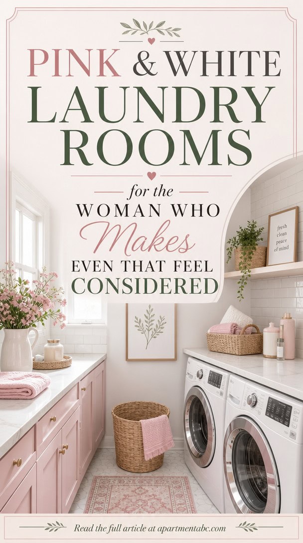 Pink and White Laundry Rooms for the Woman Who Makes Even That Feel Considered