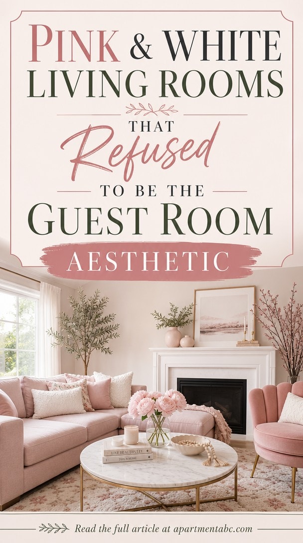 Pink and White Living Rooms That Refused to Be the Guest Room Aesthetic