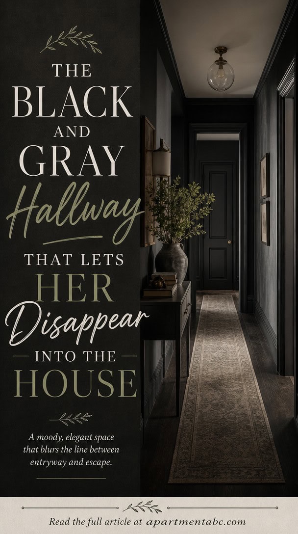 The Black and Gray Hallway That Lets Her Disappear Into the House