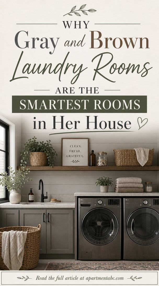 Why Gray and Brown Laundry Rooms Are the Smartest Rooms in Her House