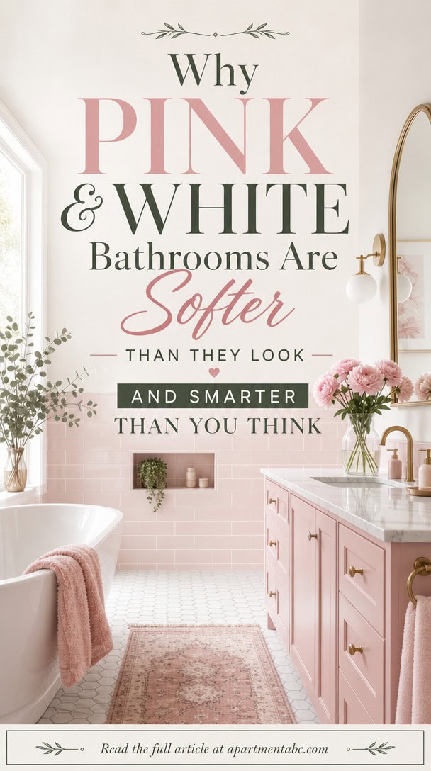 Why Pink and White Bathrooms Are Softer Than They Look and Smarter Than You Think