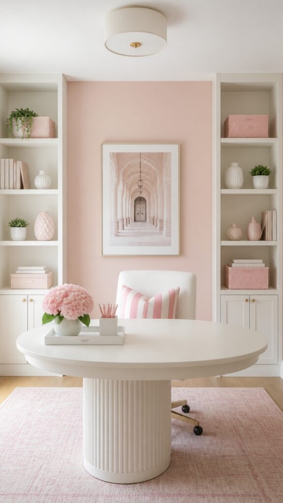 How a Pink and White Home Office Convinced Her That Focus Has a Color