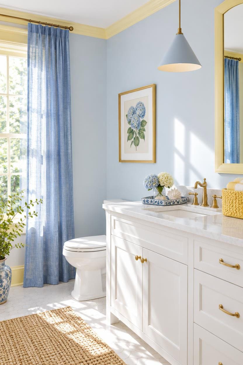 soft blue sunny accents