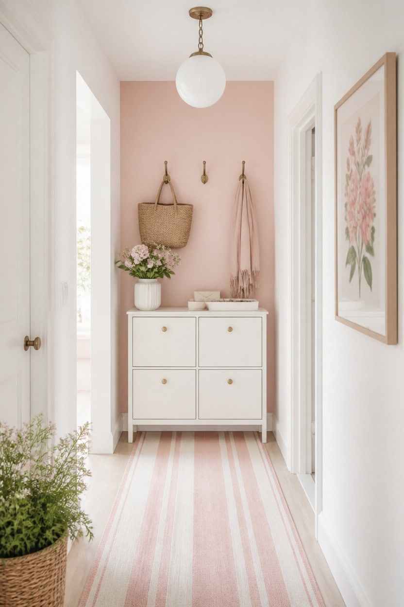 soft pink accents bright