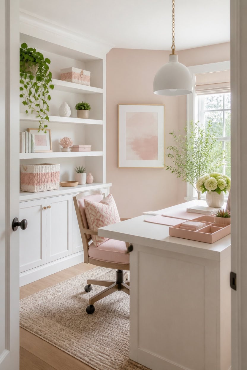 soft pink balanced accents