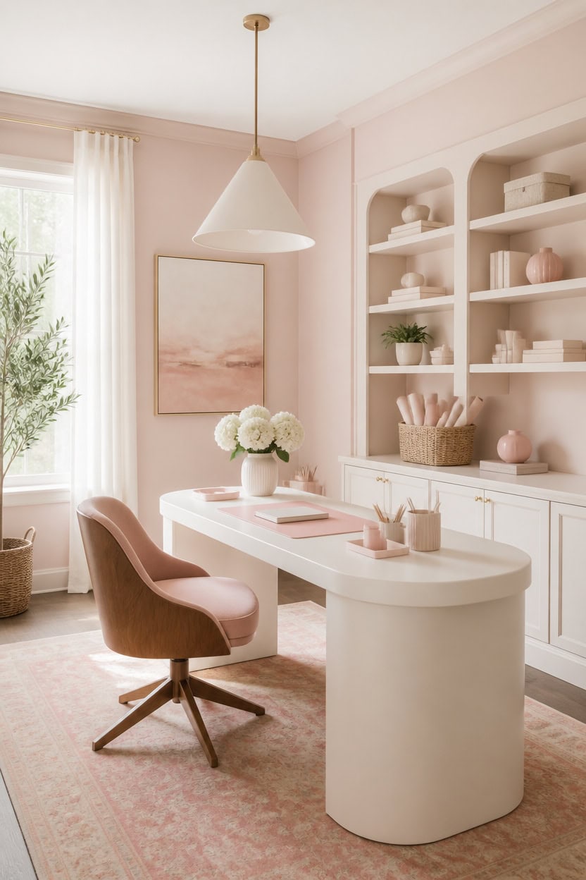 soft pink focus corner