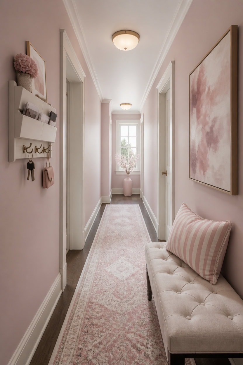 soft pink hallway continuity