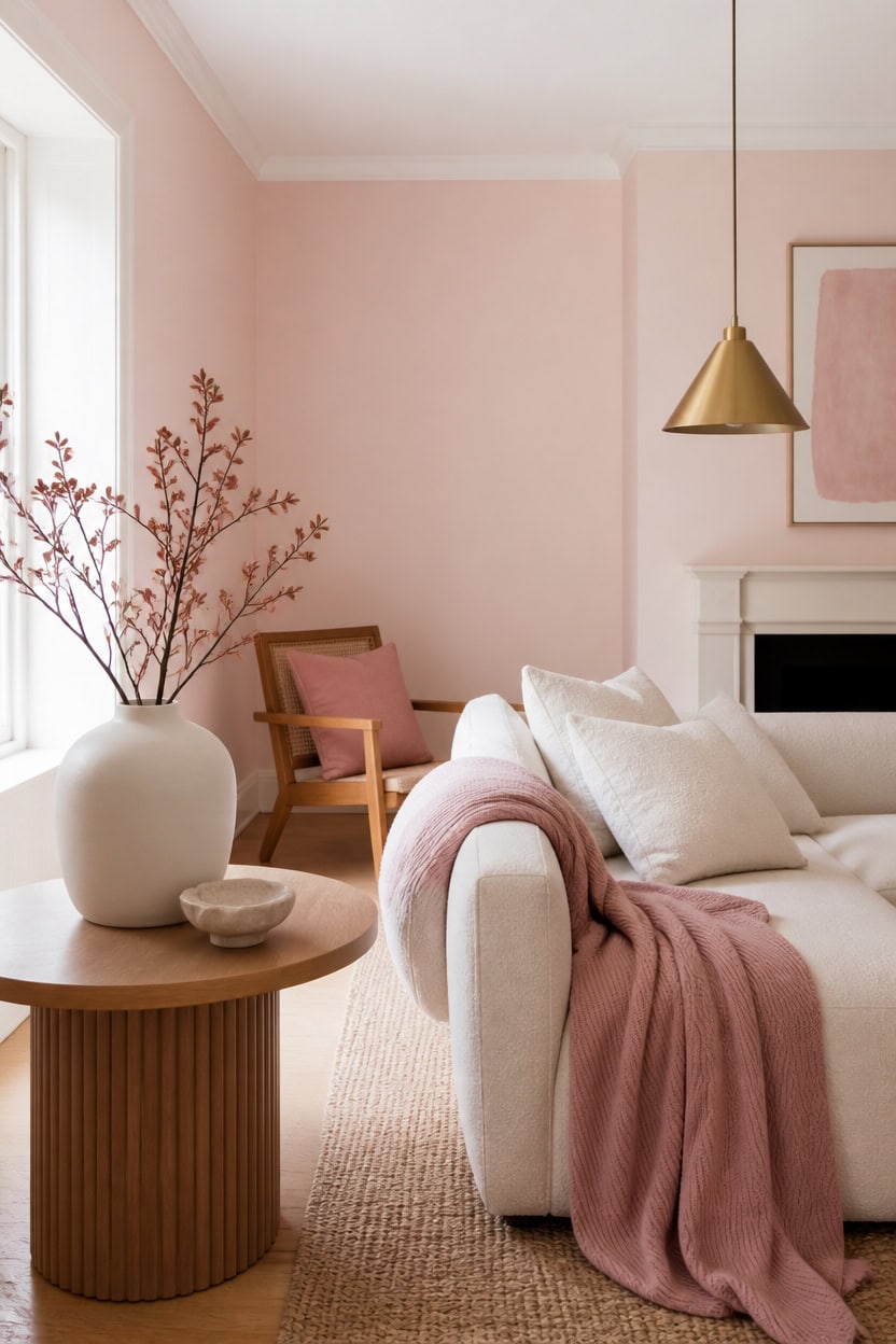 soft pink texture focus