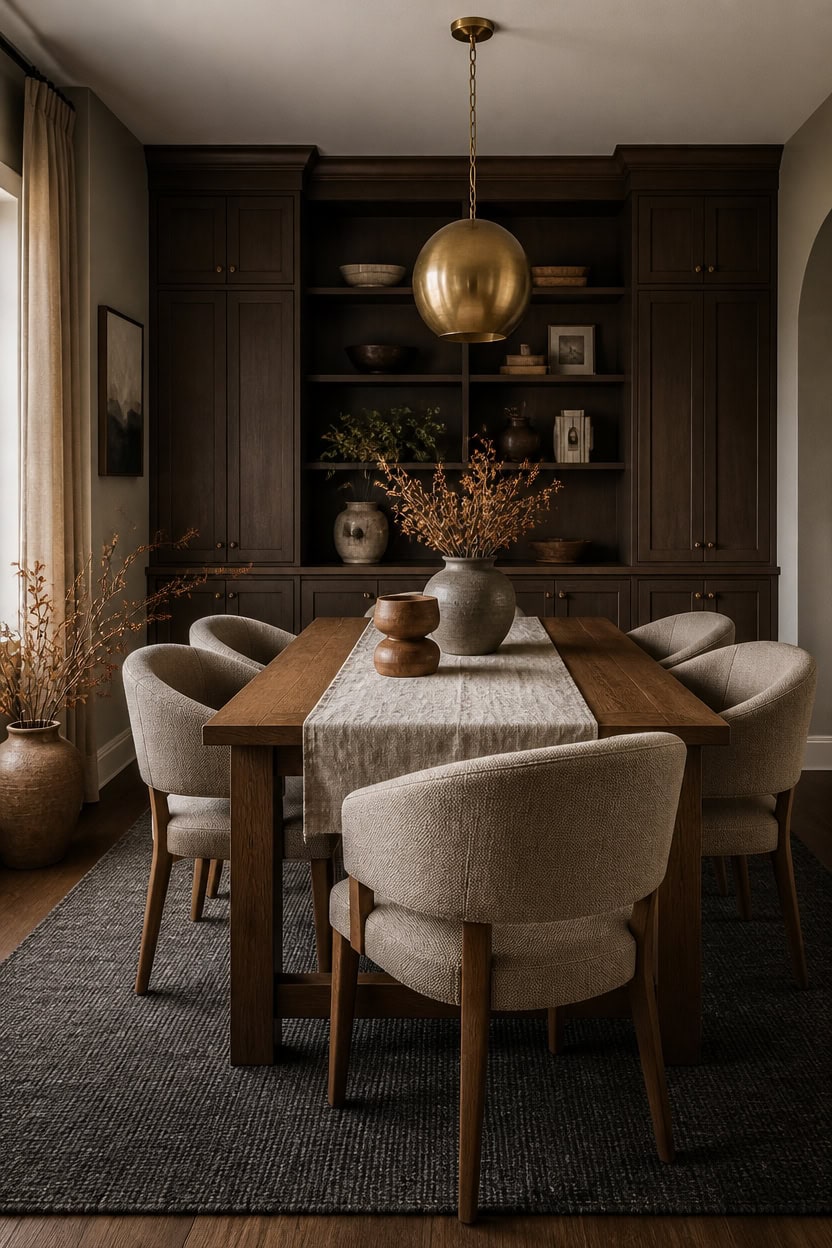 warm woods neutral gray mix