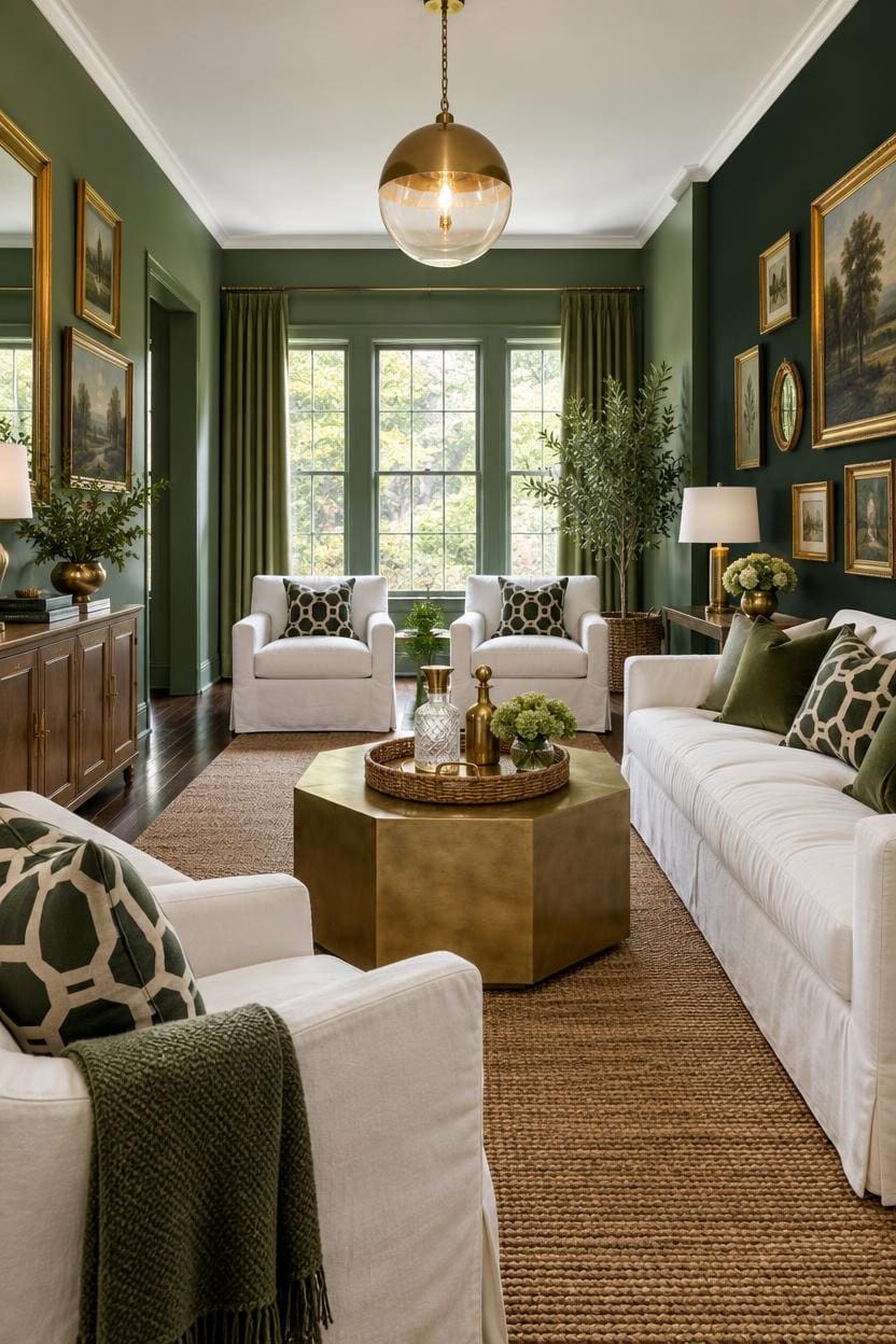 emerald hunter greens gold